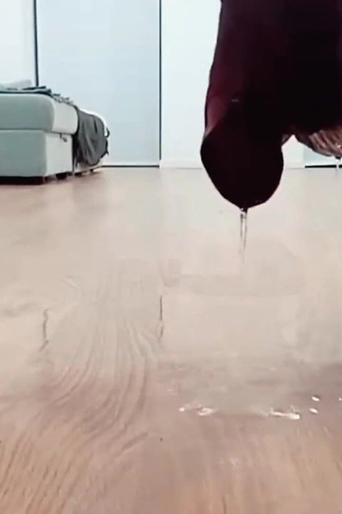 Pissing in My Grain Sports Spandex Shorts During and Mopping