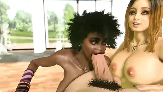 Keldai besar dan payudara di gym
