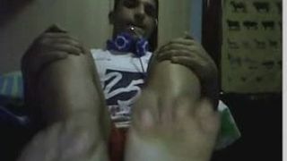 Straight guys feet on webcam #107