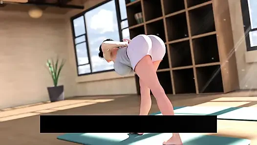 Alfred Doing Yoga With Latina Stepmom Turns His Cock Hard