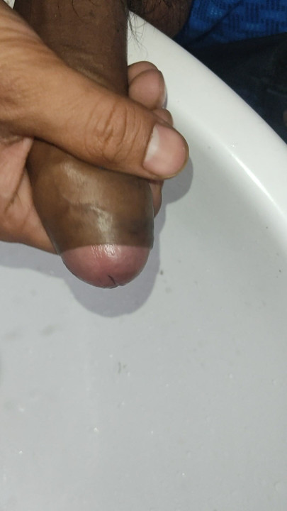 Hand practice in bathroom