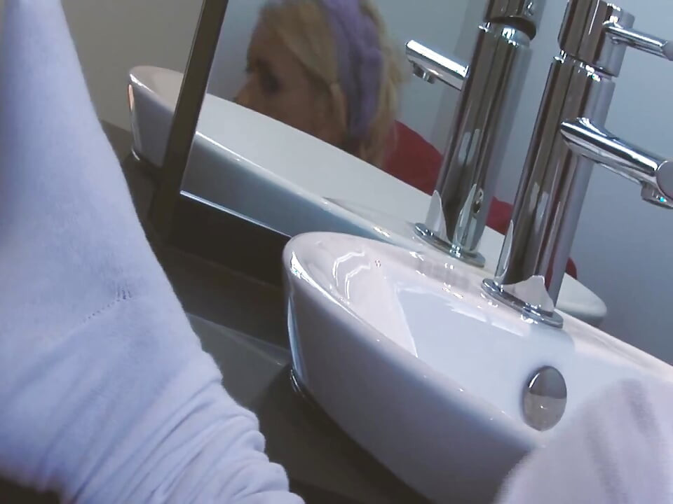Better in the Bath Scene-3_blonde Cleaning Girl Enjoys Fucking in the Bathroom While She Works