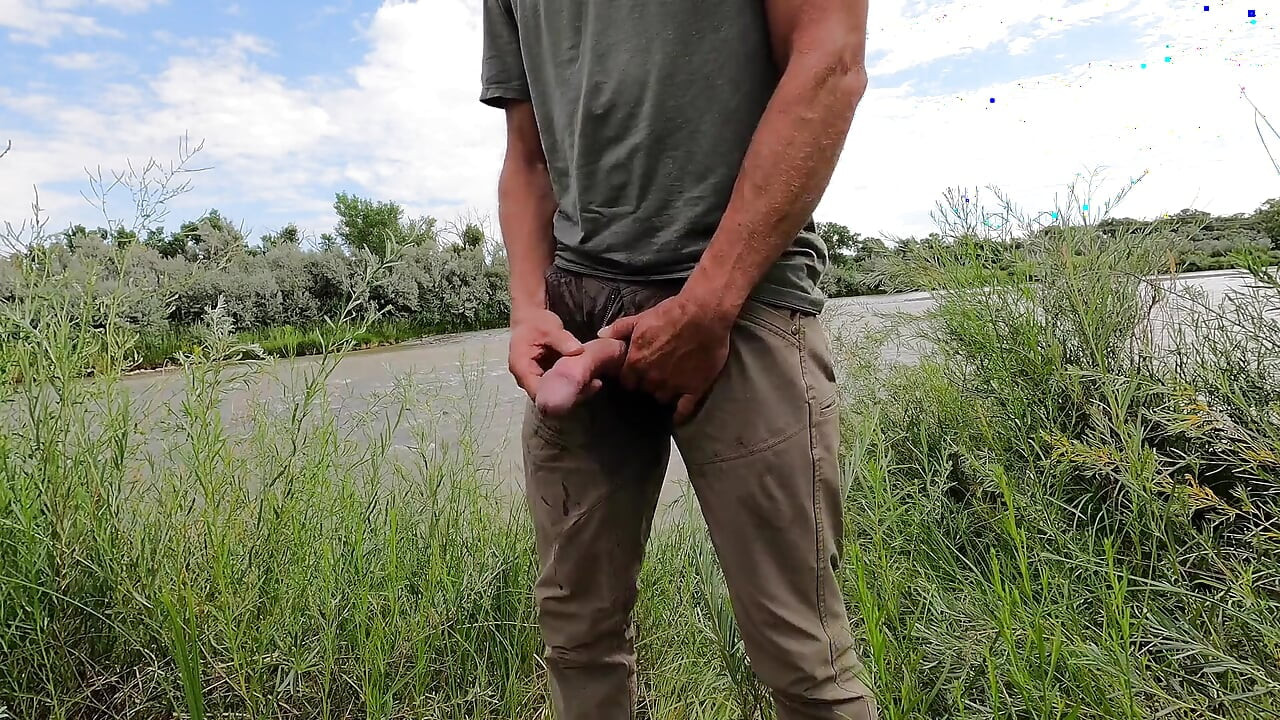 Spraying Piss During Field Work