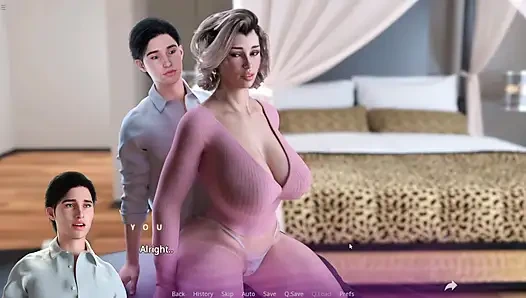 Stepmom Showing Boob Cleavage And Rubbing My Cock With Huge Ass