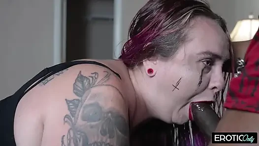 Tante semok kulit putih dientot habis-habisan sama kontol besar pria kulit hitam