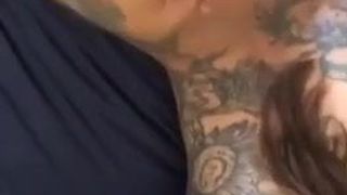 Fingering and fucking a tattoo lady