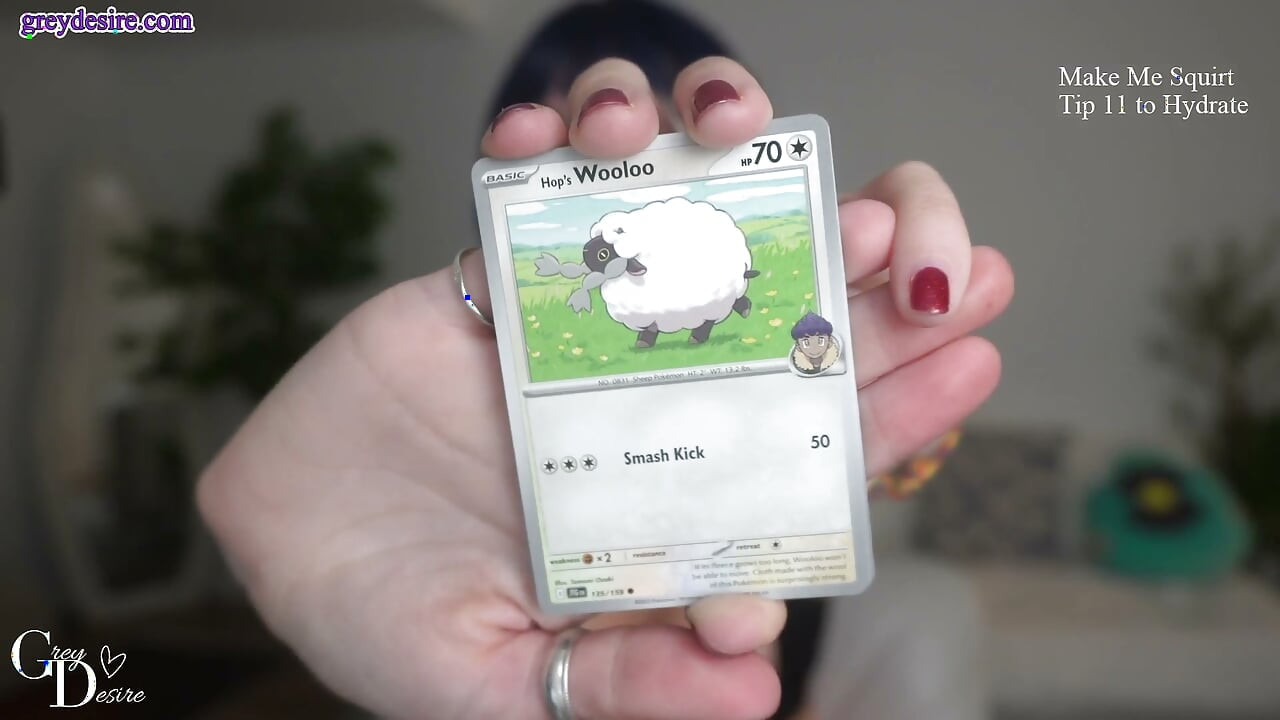 Amateur MILF Topless Pokemon Card Opening - Grey Desire