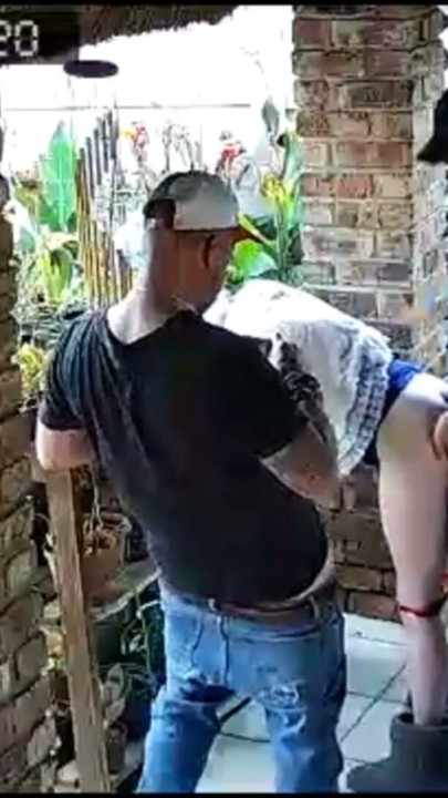 Cc TV cam caught my wife fucking my two best friends while I am at work | Clip 1