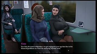 Esra in Istanbul  Cuckold Hentai Game PornPlay Ep.2 Hijab wo...nked in public subway with her fiancee is on the phone
