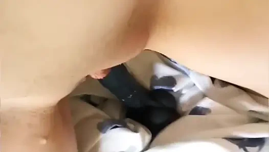 Girl fucks herself hard on bbc dildo and squirts