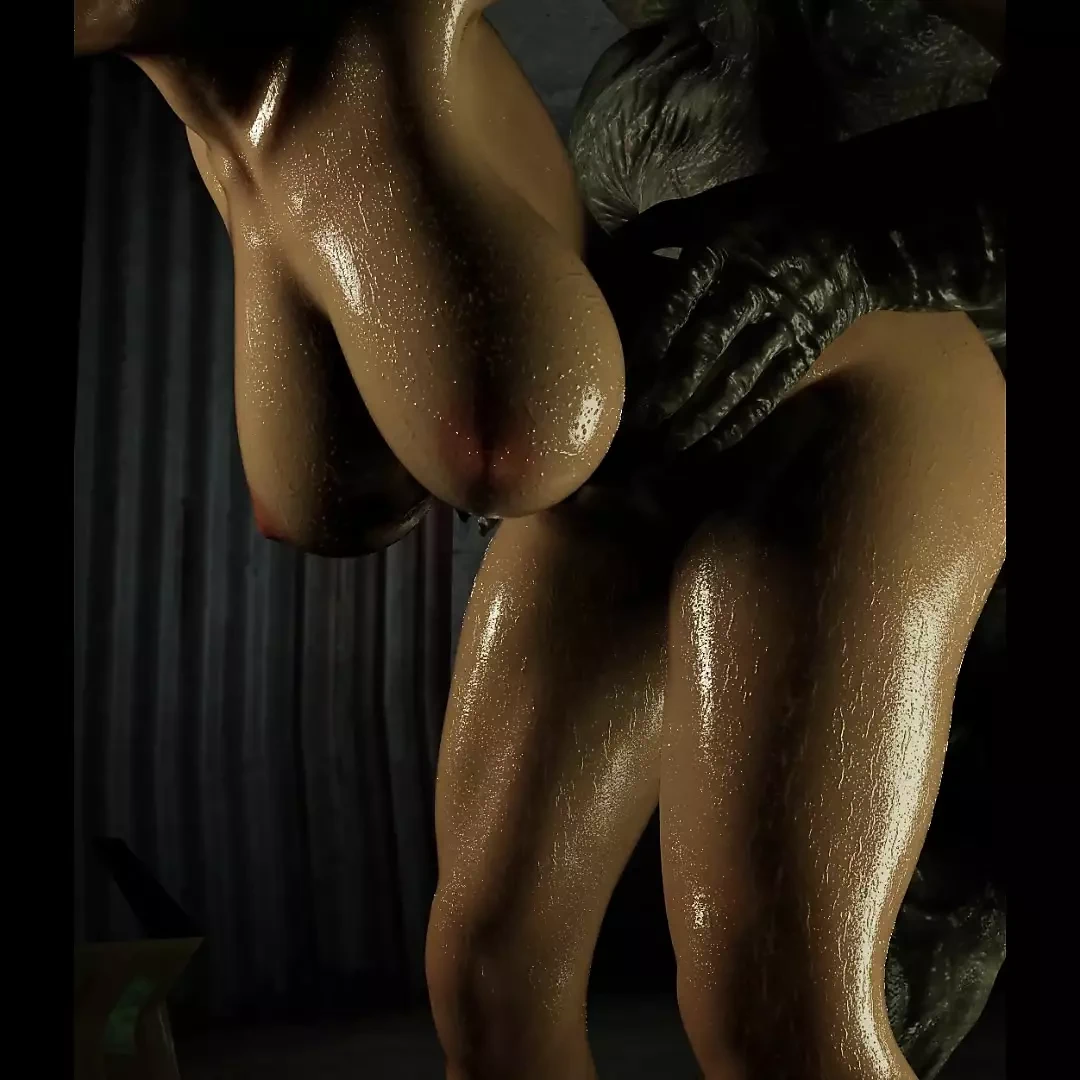 地下室里的苗条在春丽后面