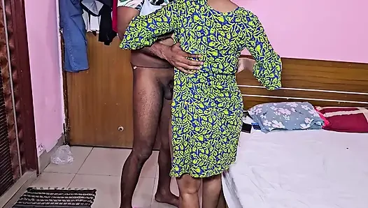 Indian sexy wife cheated on her husband and got hard by her