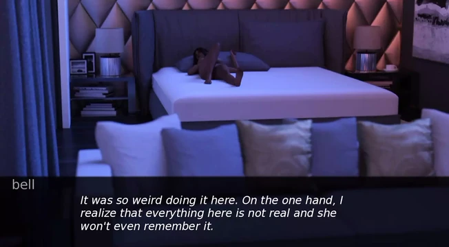 My stepsister in the shower sees me masturbating in bed and fucks