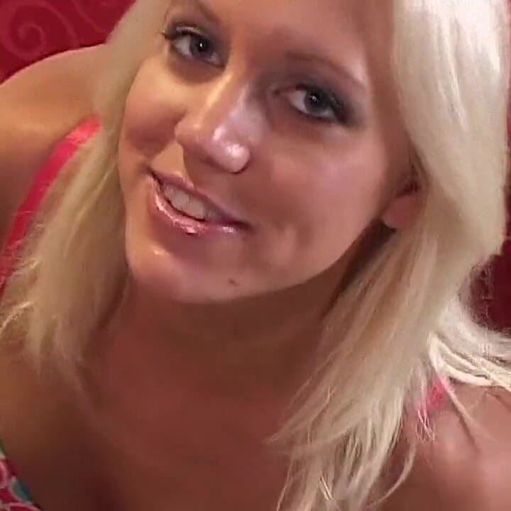 Teen Blonde Does Perfect Blowjob and Swallows Cum