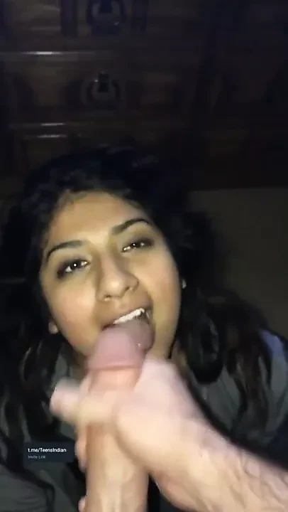 Indian girl sucking big cock