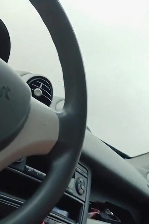 Car POV Blowjow Cum in Throat Rainy Day