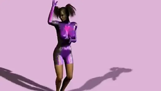 3d cyber girl with huge tits and pigtails