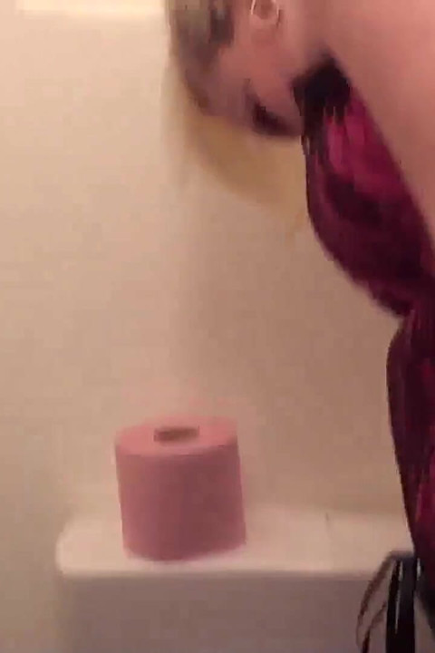 Eating soup with her piss