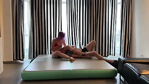 Mixed Wrestling Face Sitting