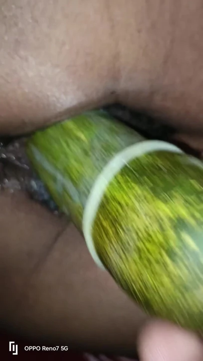 I inserted a 9 inch cucumber into my pussy today. | Clip 1