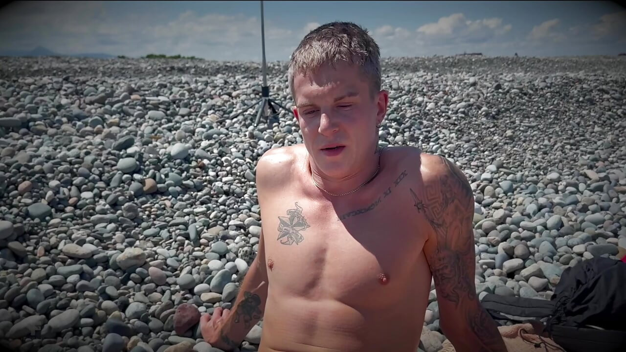 Two Guys Fuck All Day at the Seaside - the Man Cums Several Times with Powerful Streams of Sperm