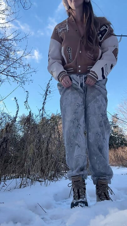 Orgasmic Walk in the Snow
