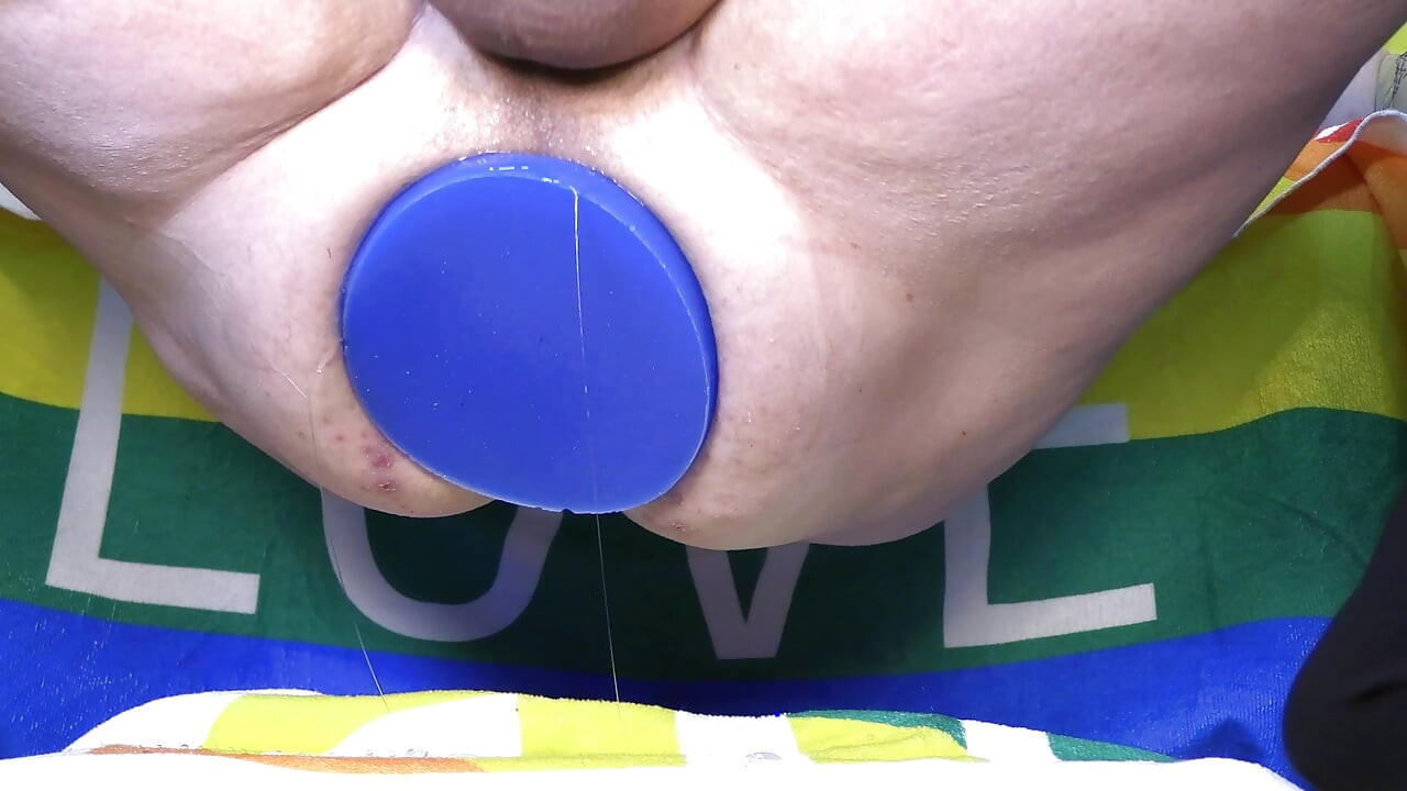 Stretching My Ass Wide by Birthing This Huge Butt Plug