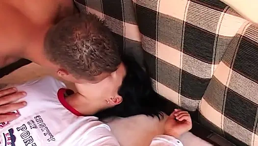 Wifes First Wild Threesome with Hubby and Friend