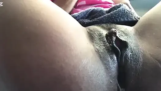 a blowjob in the car and a wet pussy