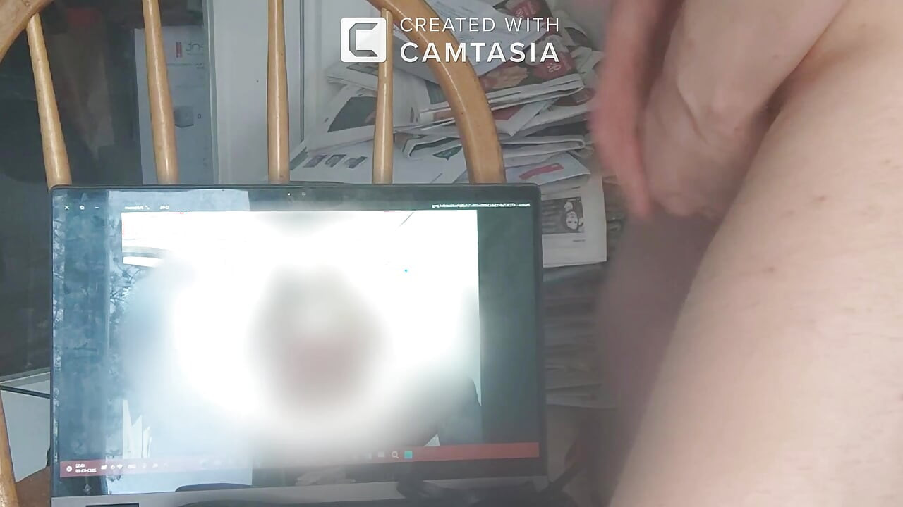 Amateurboy spanks and whips cock in a cum tribute