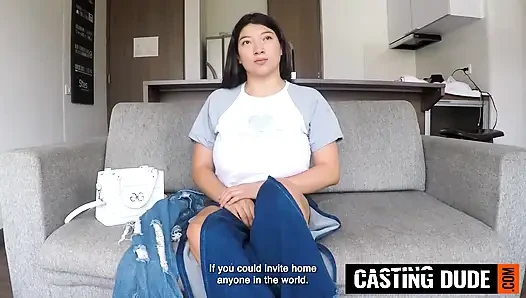 I ended up titty fucking this MASSIVE BOOBS LATINA in her insane casting debut