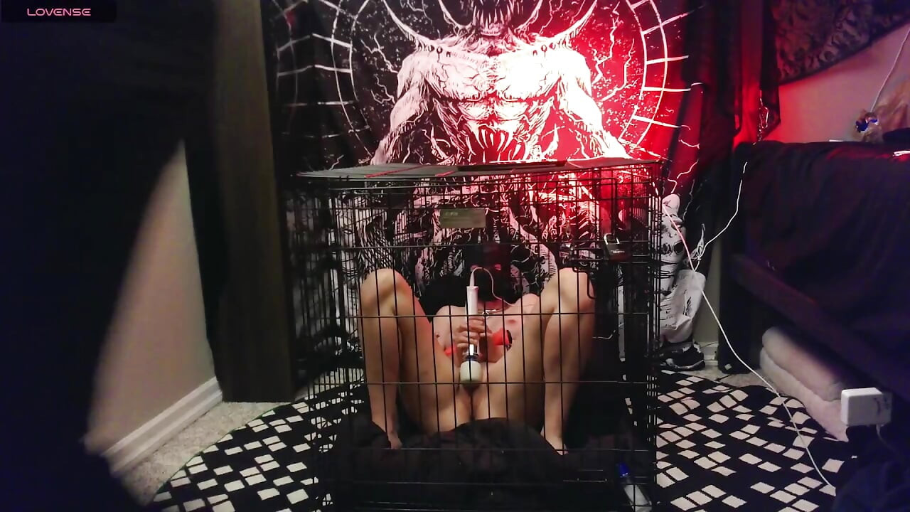 Pup Girl edges, vibes and fucks herself, Cums with her masters fingers (ASMR moaning)