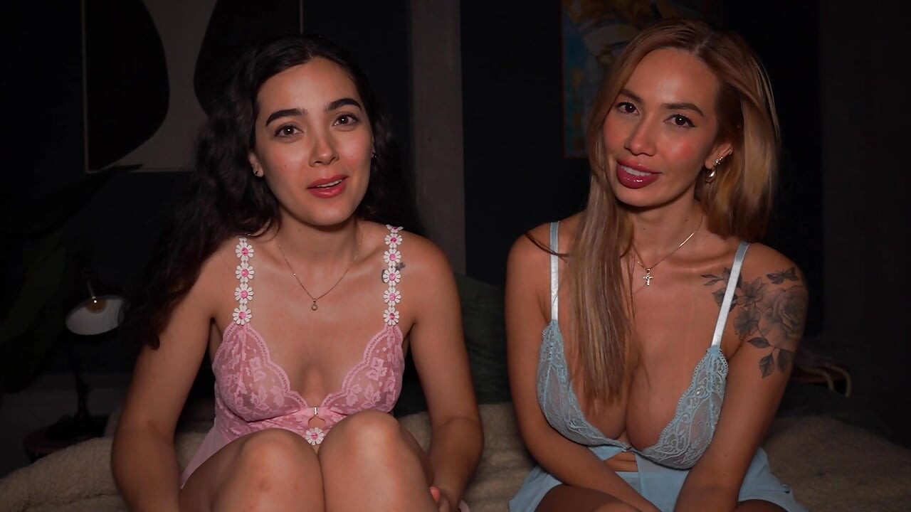 Scissoring with my busty best friend - we fucked in front of my husband
