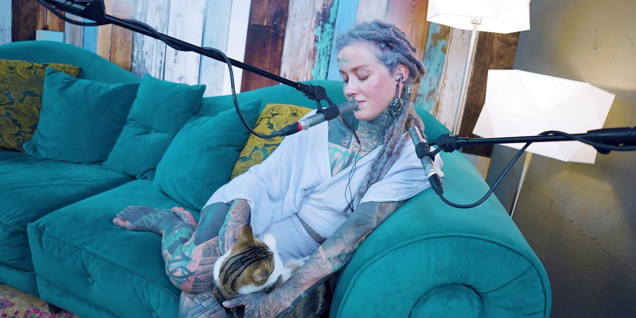 I talk about E - Empathy - ASMR podcast SFW talking goth skinny girl dreadlocks tattoo model inked girl