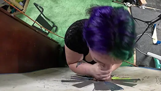 goth teen visits glory hole sucks him dry