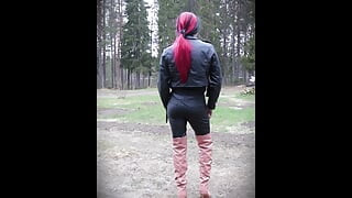 Sexy leather lady