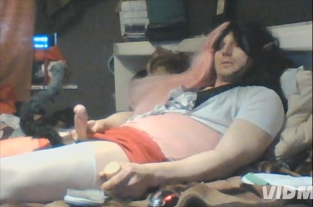 Cosplay hot femboy masturbate jerk wank cum cumshot horny 3FTBouch femboy