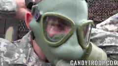 Hard anal sex in the army with four big dick soldiers