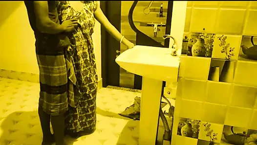 Desi hot Bhabi want young Devar hard dick in kitchen room.