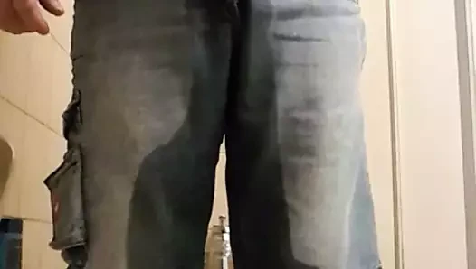 Pissing in jeans and panties