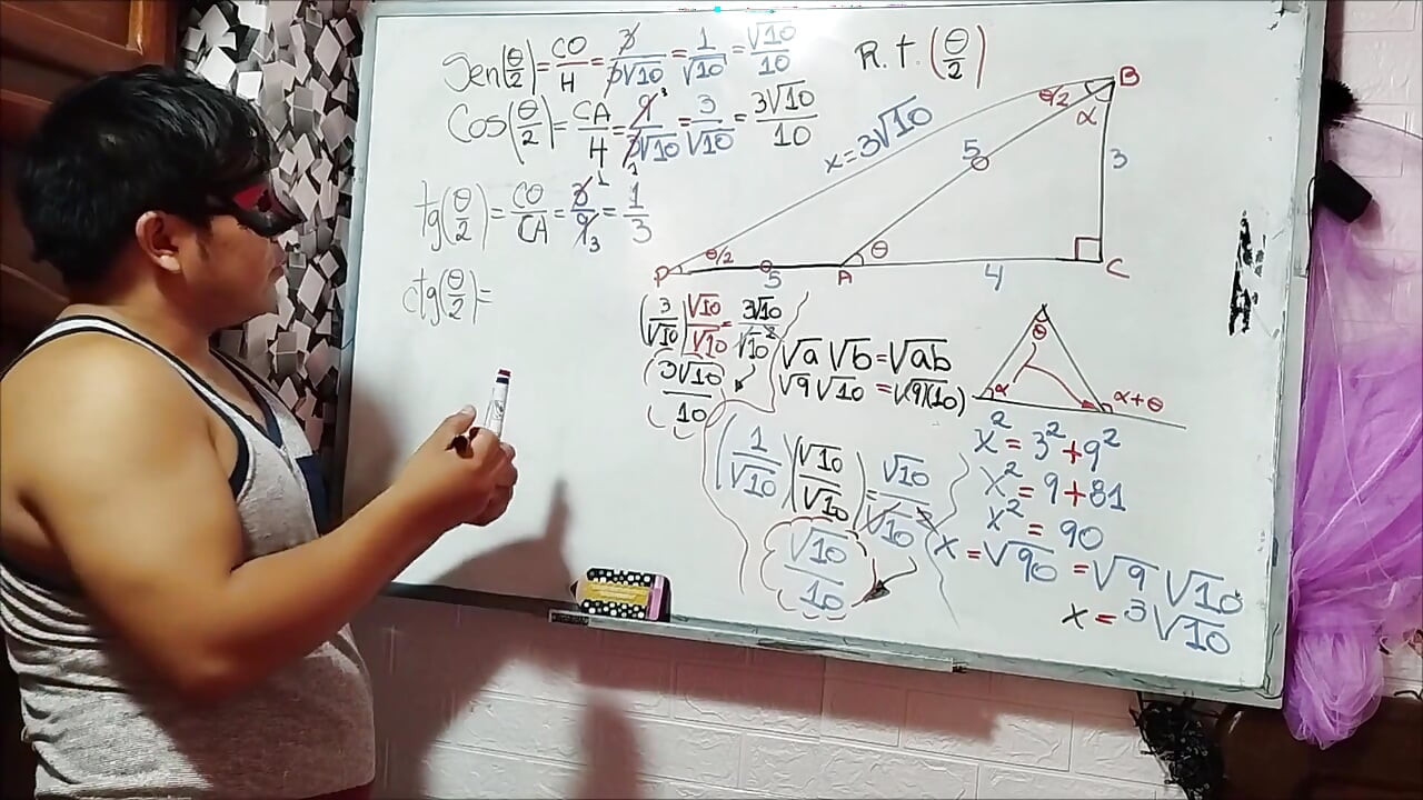 19 טריגונומטריה: חצי-זווית (372) - תרגיל