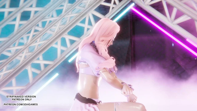 MMD Purple Kiss - Nerdy Seraphine Sexy Kpop Dance League of Legends Hentai