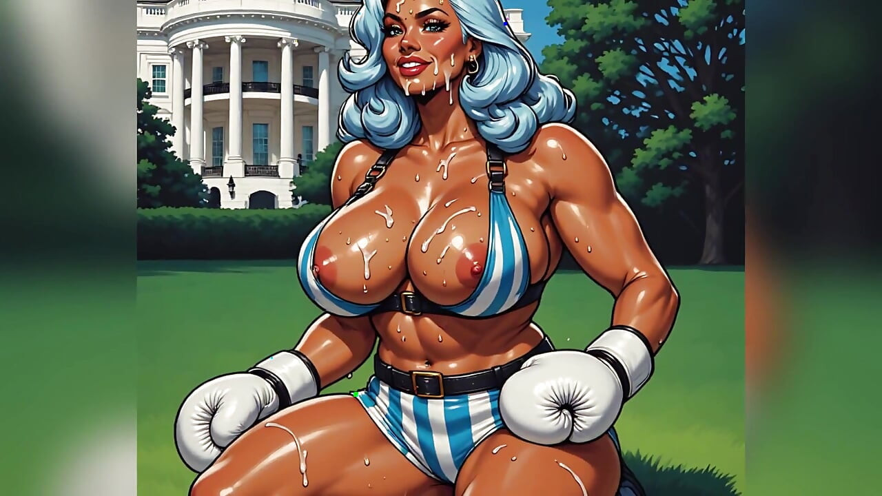 Big Tits Tanned Babes Covered in Cum Art
