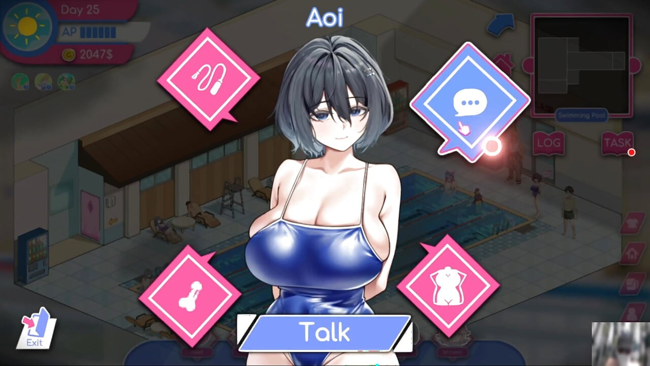 EP-4"LIFEGUARD HOLIC GAMEPLAY!NTR! HENTAI GAME! BF caught me and her gf fucking in his house.