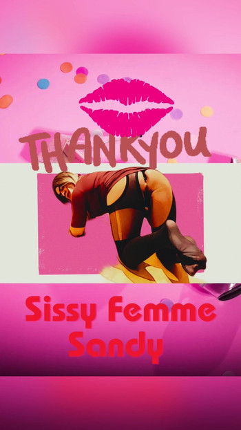 Emotional moment from "Sissy Femme Sandy whimpers and squeals while riding a BBC"