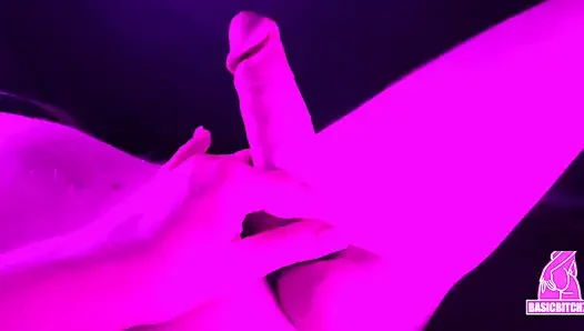 Edging handjob with huge load of cum