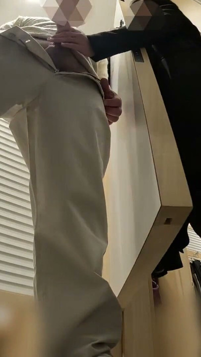 Slutty French Teacher Public Dressing Room Helps Me Cum Voyeur Store Milan - MissCreamy | Clip 1