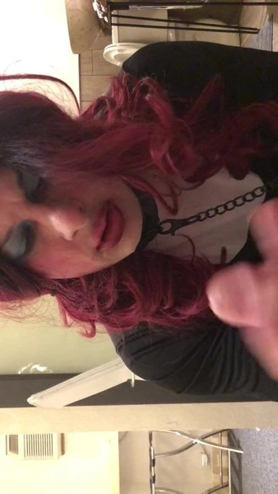 Slutty Tranny Nun sucks cock for cum