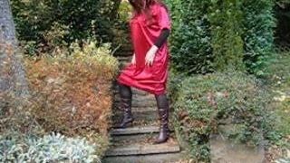 Tranny outdoor in Satin