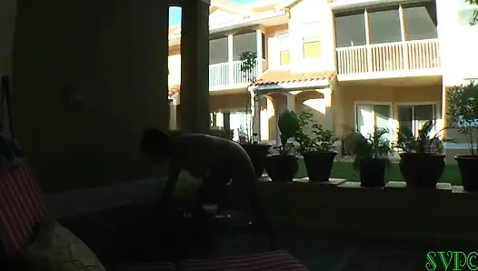 Big Tit Nudist Has Her Stepson Nut in Her Mouth